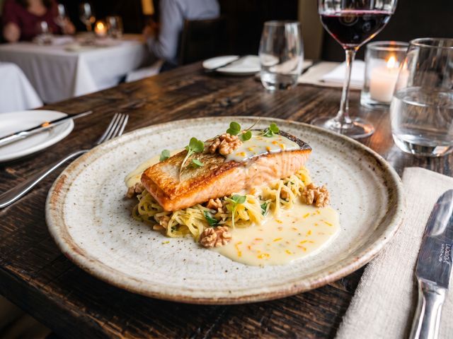 Les Saisons Pêche du moment — Courge spaghetti et noix - Beurre blanc aux agrumes
